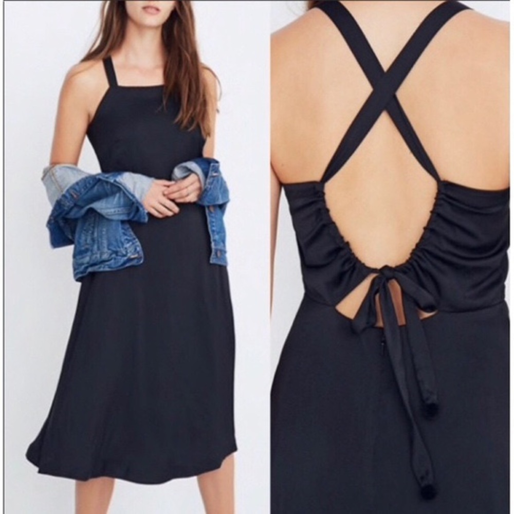 Madewell Cross-Back Midi Dress - Picture 3 of 8